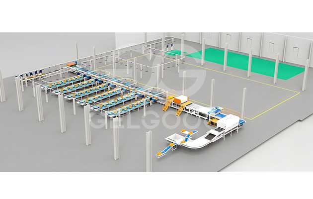 máquina clasificadora-lavadora de piñas